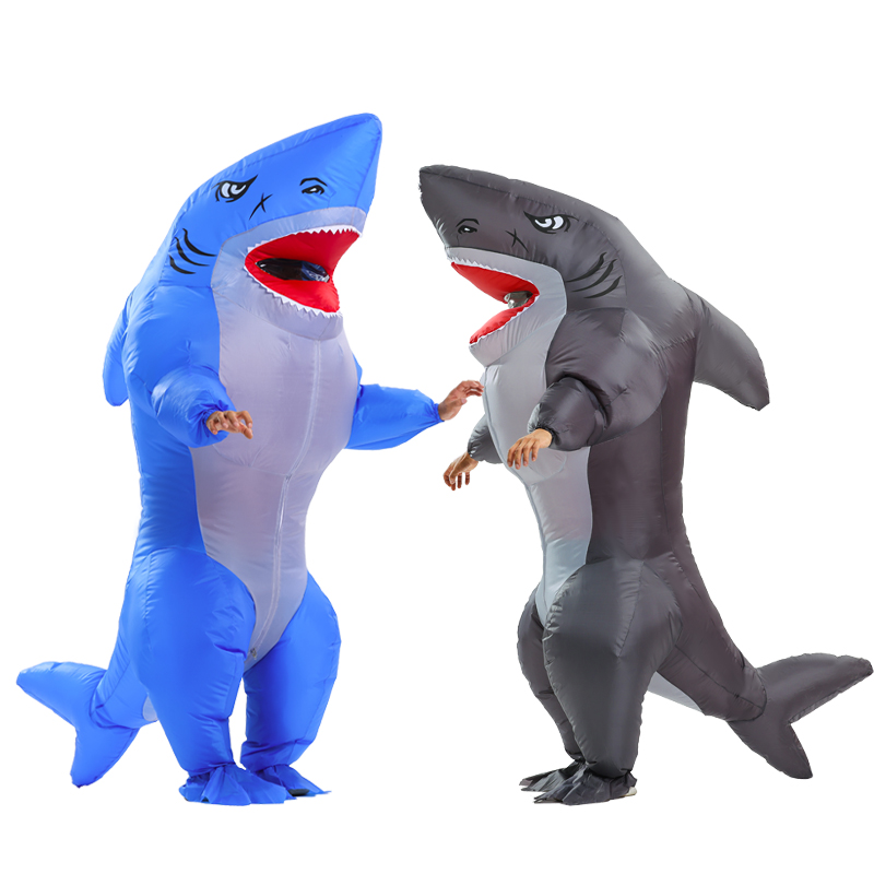 Inflatable Dinosaur Costume Adult - Inflatable Muscle Shark Costume Mascot Halloween