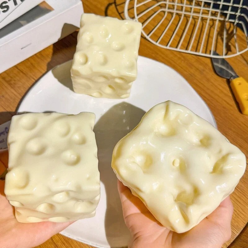 Novelty Gifts - Taba Squishy Cheese Cube Stress Ball