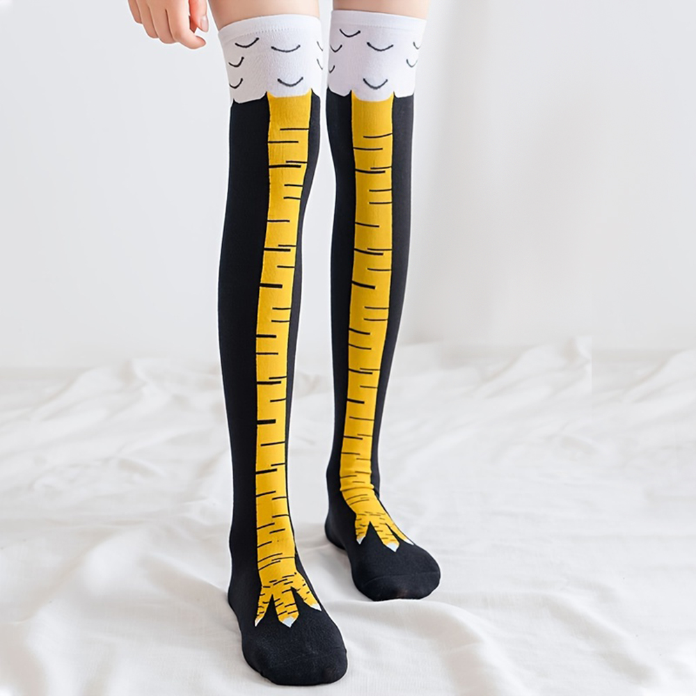 Funny Chicken Leg Socks - 1 Pairs Women Knee High Socks