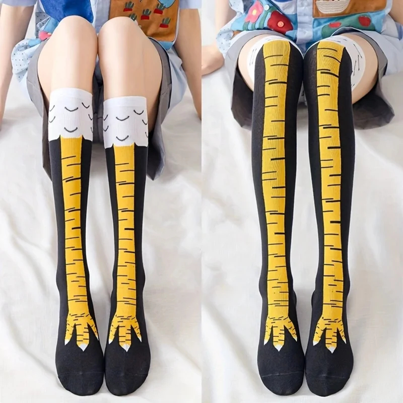 Funny Chicken Leg Socks - 1/2pairs Chicken Paws Feet Long Socks