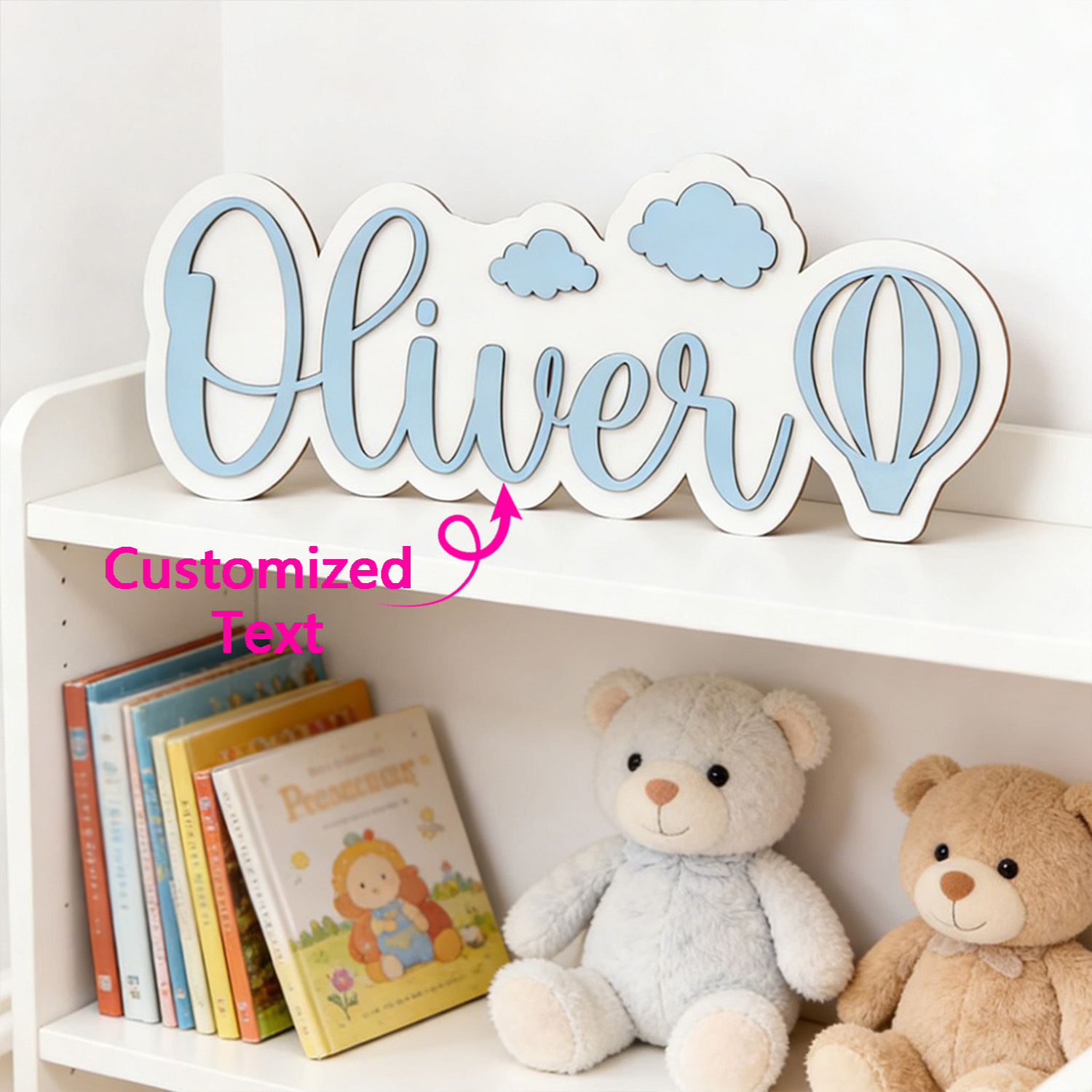 Party Supplies - Personalized Hot Air Balloon & Cloud