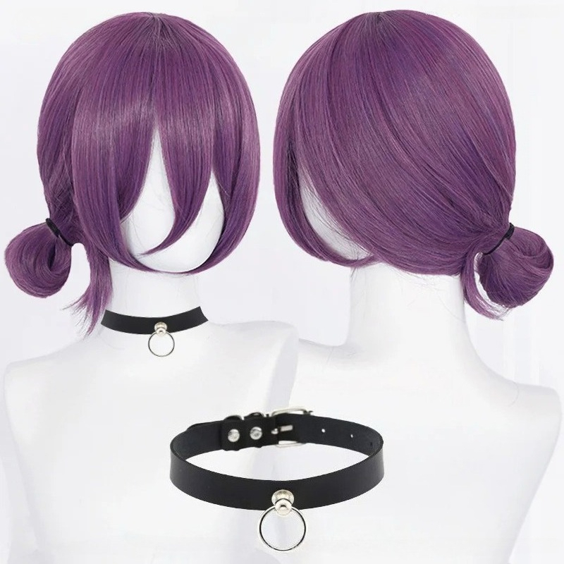 Anime Cosplay Wig Heat Resistant - Anime Reze Cosplay Wig 45cm Purple