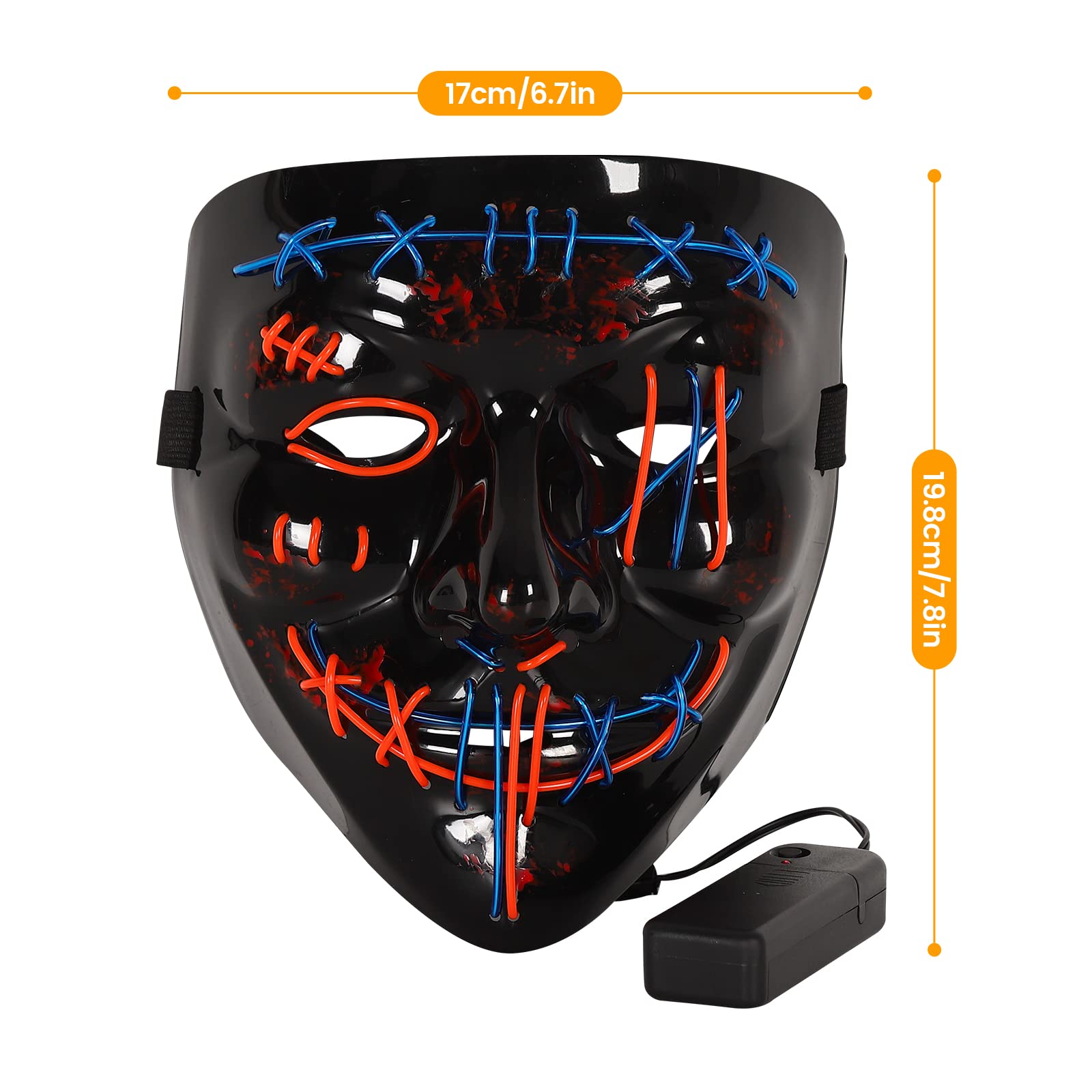 3 PACK Halloween Scary Mask LE - Led Purge Mask Halloween review and price