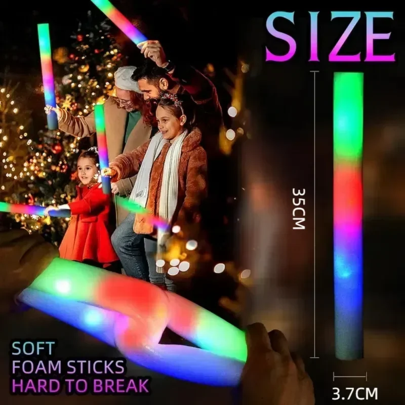 30Pcs Foam Glow Sticks with 3  - Flashing Led Foam Sticks Party review and price