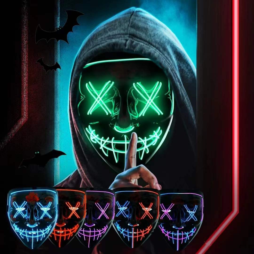 Wireless Neon LED Purge Mask G - Led Purge Mask Halloween review and price