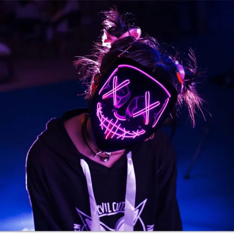 Wireless Neon LED Purge Mask G - Led Purge Mask Halloween review and price