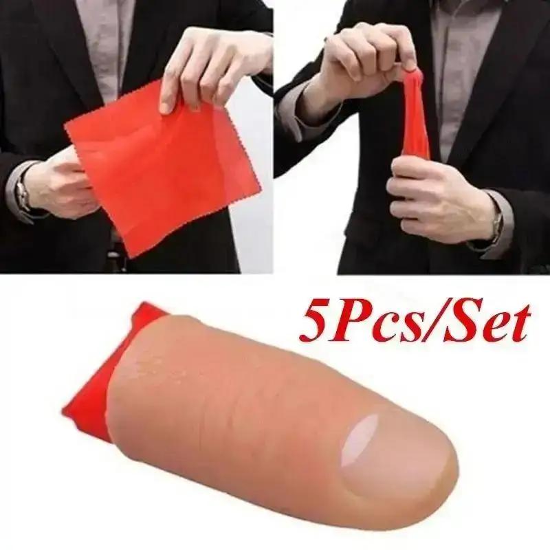 5Pcs/Set Hot Fakes Soft Thumb  - Thumb Tip Magic Trick Set review and price