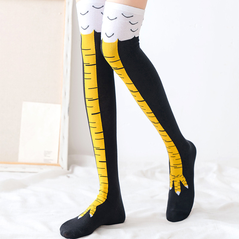 1Pairs Women Print Knee High S - Funny Chicken Leg Socks review and price