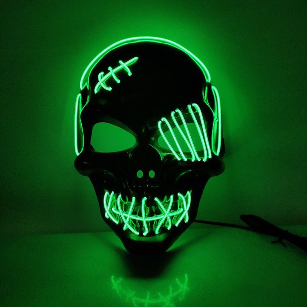 Gothic Halloween Skull Glowing - Led Purge Mask Halloween review and price