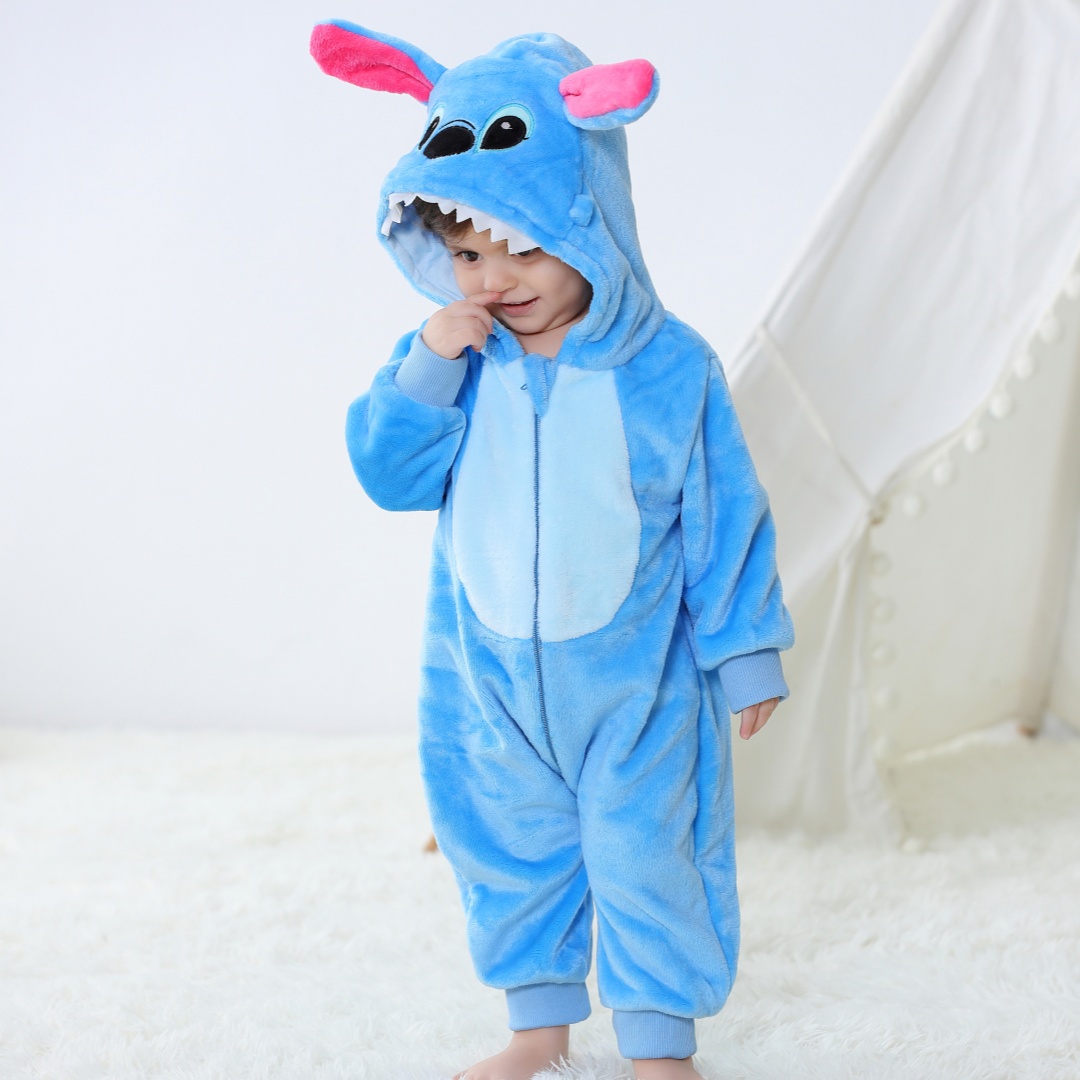 Baby Kigurumi Stitch Cartoon R - Spiderman Jumpsuit Kids review and price