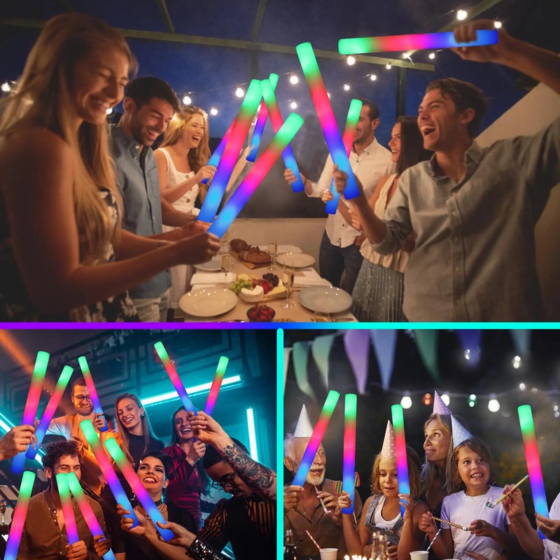 1/15/30Pcs Colourful Flashing  - Flashing Led Foam Sticks Party review and price