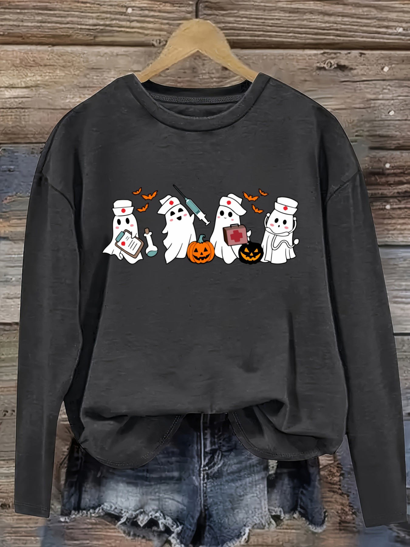 Women's Casual Long Sleeve Cre - Costumes review and price