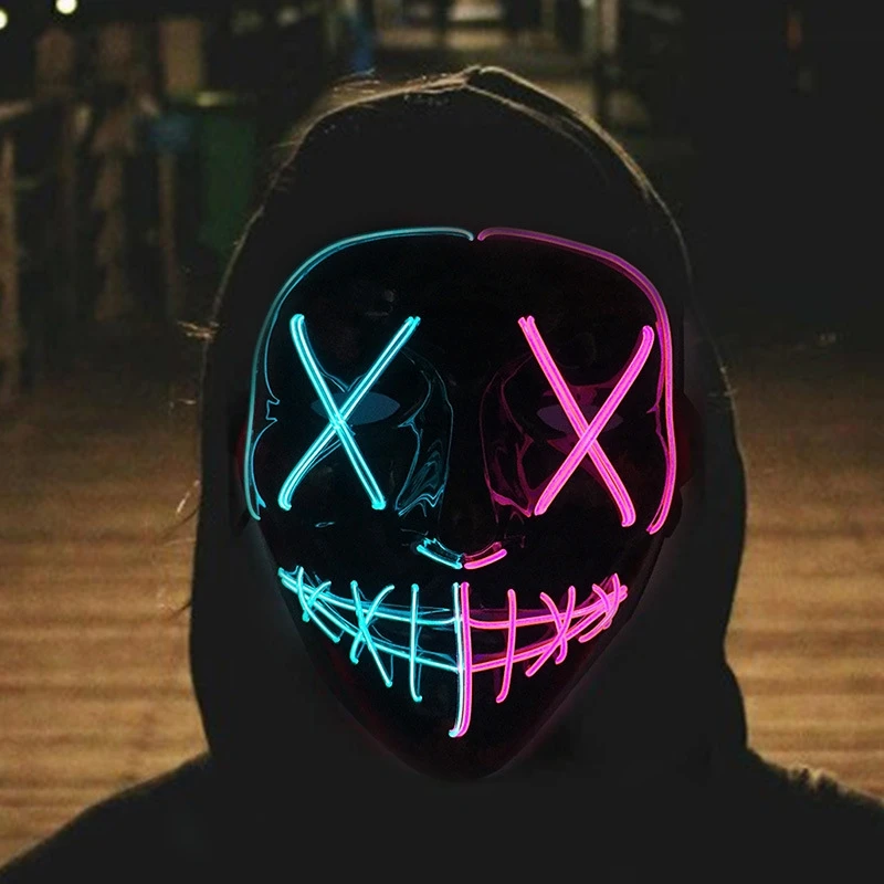 Hot Sale Halloween Glowing Sca - Led Purge Mask Halloween review and price
