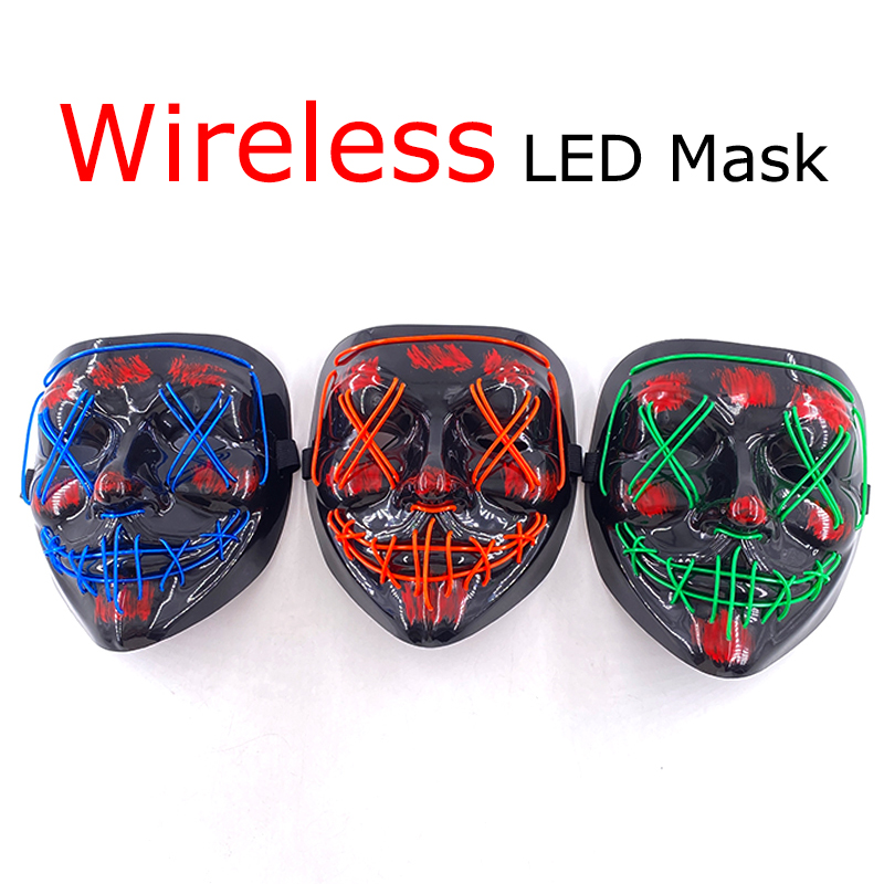 Wireless Neon LED Purge Mask G - Led Purge Mask Halloween review and price