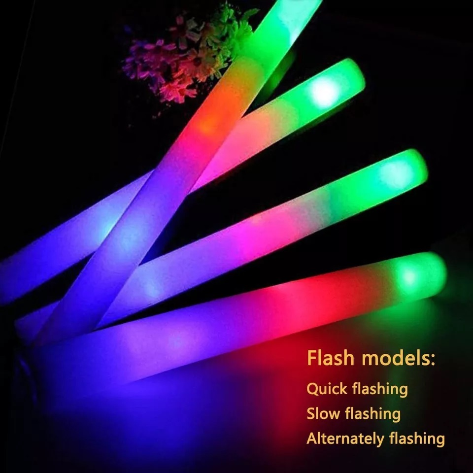 Glow Sticks Bulk 100Pack LED L - Flashing Led Foam Sticks Party review and price