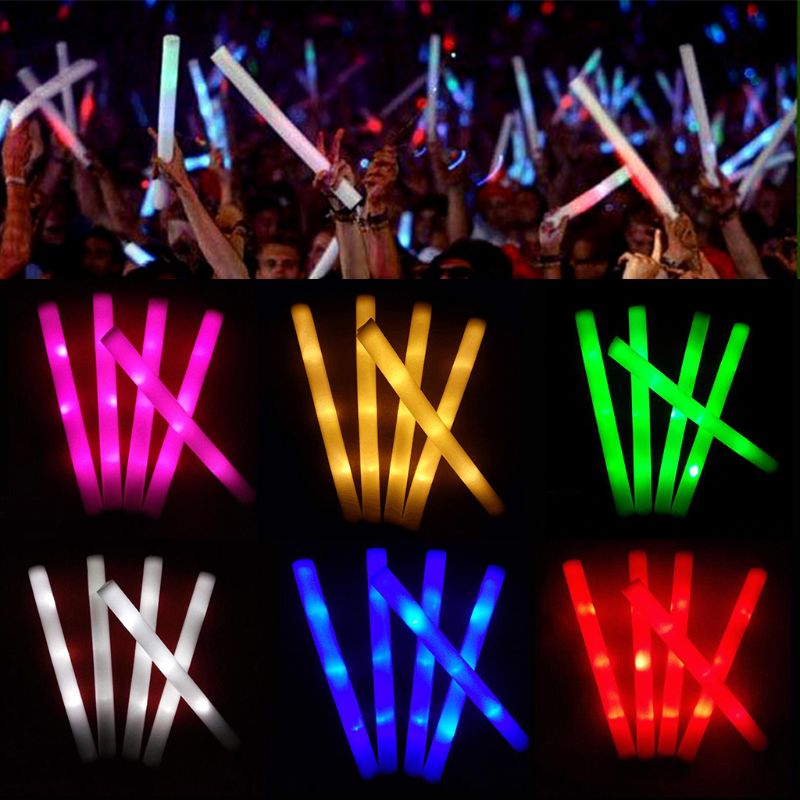 30/50 Pcs Led Foam Bar Glow In - Flashing Led Foam Sticks Party review and price