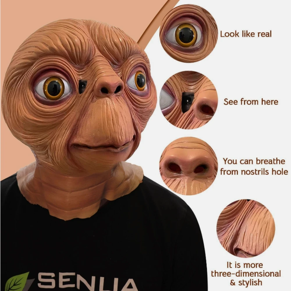 Realistic ET Alien Latex Mask  - Latex Alien Mask Realistic review and price