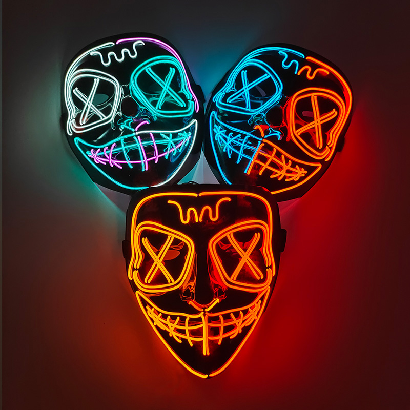 Wireless LED Glowing Mask EL N - Led Purge Mask Halloween review and price