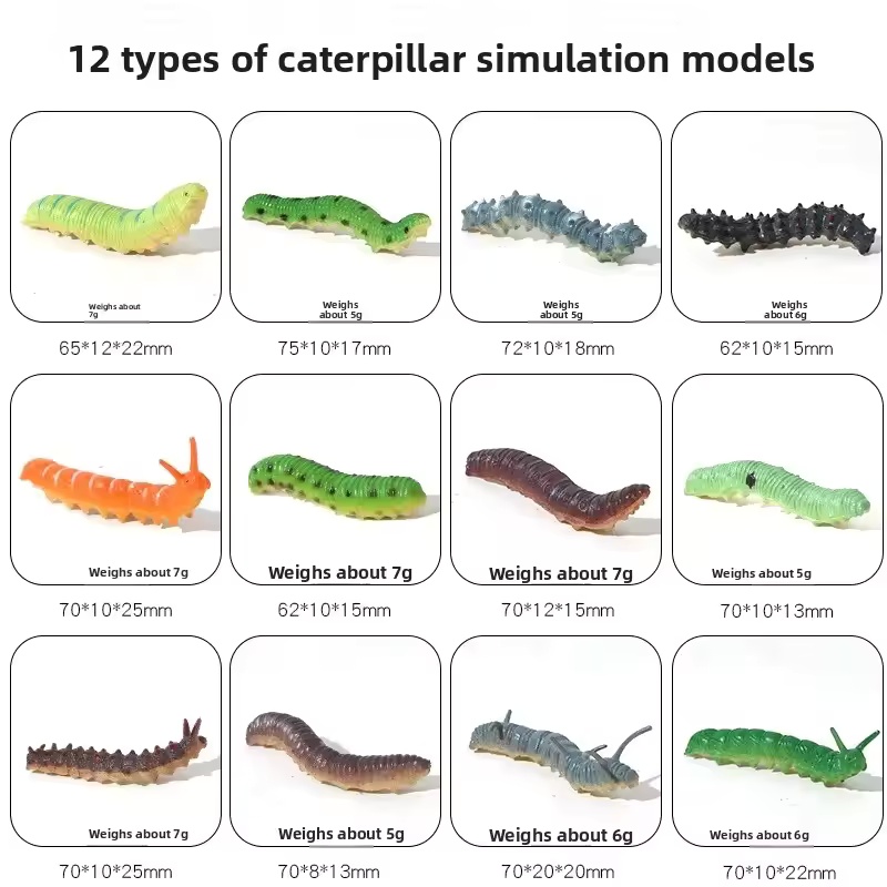 12pcs Insect Models Caterpilla - Prank Toys review and price
