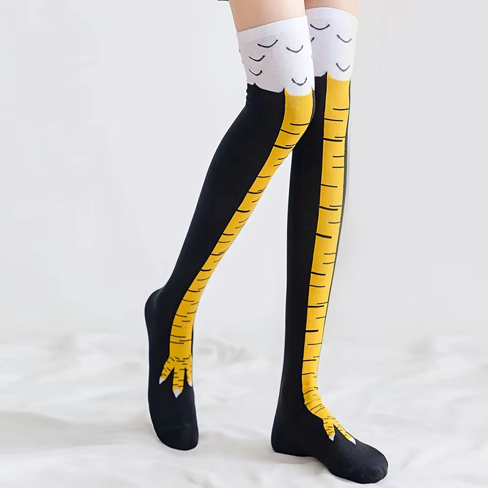 1/2pairs Chicken Feet Print Th - Funny Chicken Leg Socks review and price