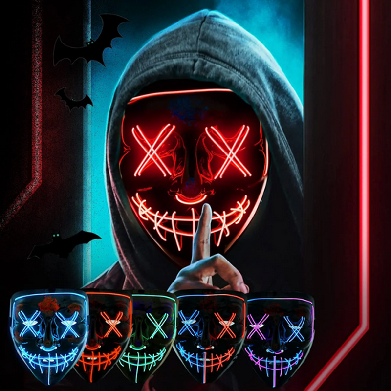 Halloween Scary Vendetta Mask  - Led Purge Mask Halloween review and price