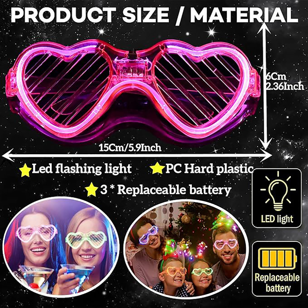 5/10/20/30/50 Bulk Light Up Gl - Glow In The Dark Party Glasses review and price