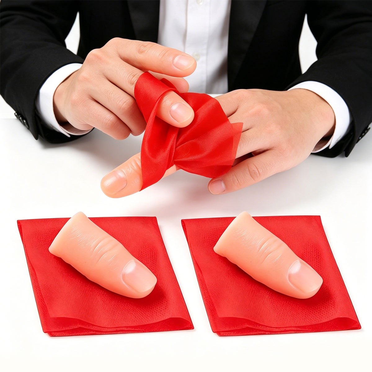 3set Scarf-Vanish Magic Thumb  - Thumb Tip Magic Trick Set review and price