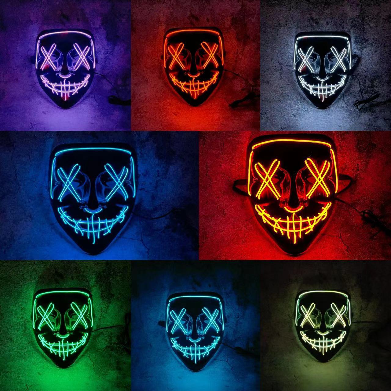 Wireless Neon LED Purge Mask M - Led Purge Mask Halloween review and price