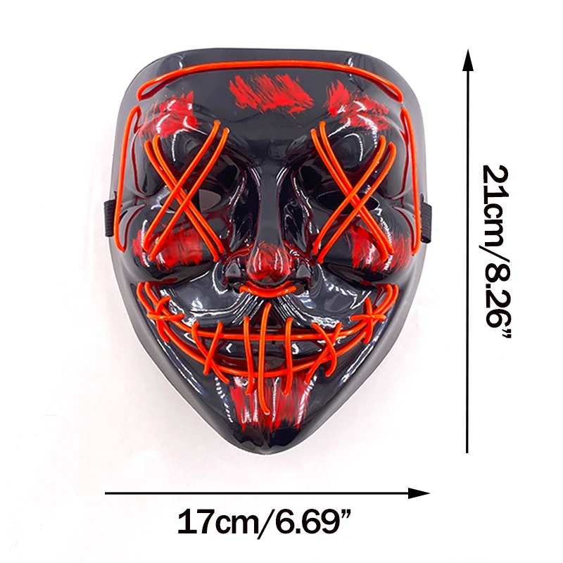 Wireless Neon LED Purge Mask M - Led Purge Mask Halloween review and price