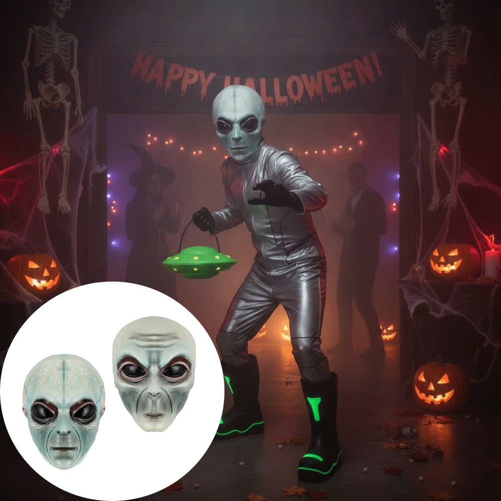 Latex Material Alien Mask Gree - Latex Alien Mask Realistic review and price