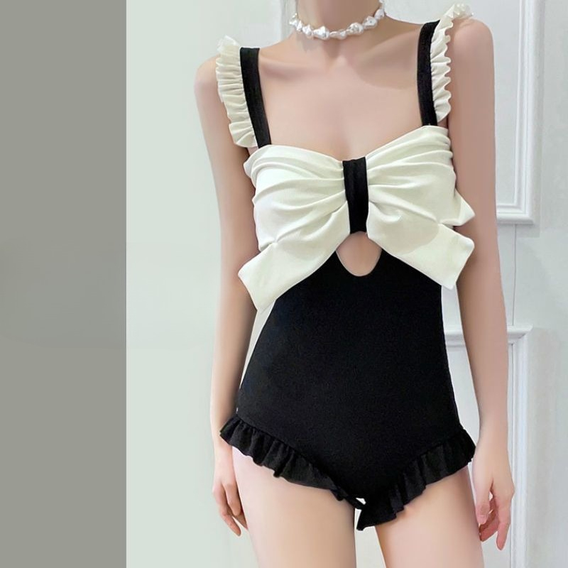 Cute Bowknot Detail Swimwear L - Costumes review and price