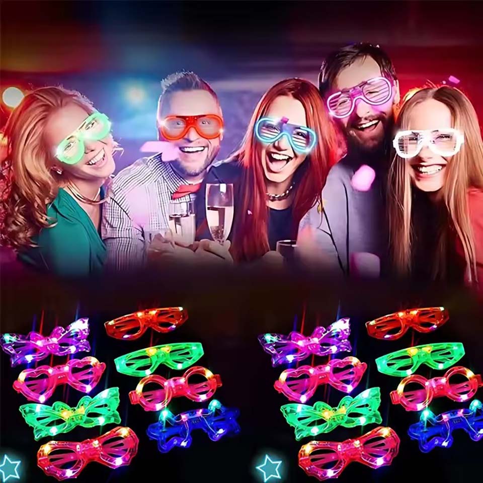 10/20/30/40/50 Pcs LED Light U - Glow In The Dark Party Glasses review and price