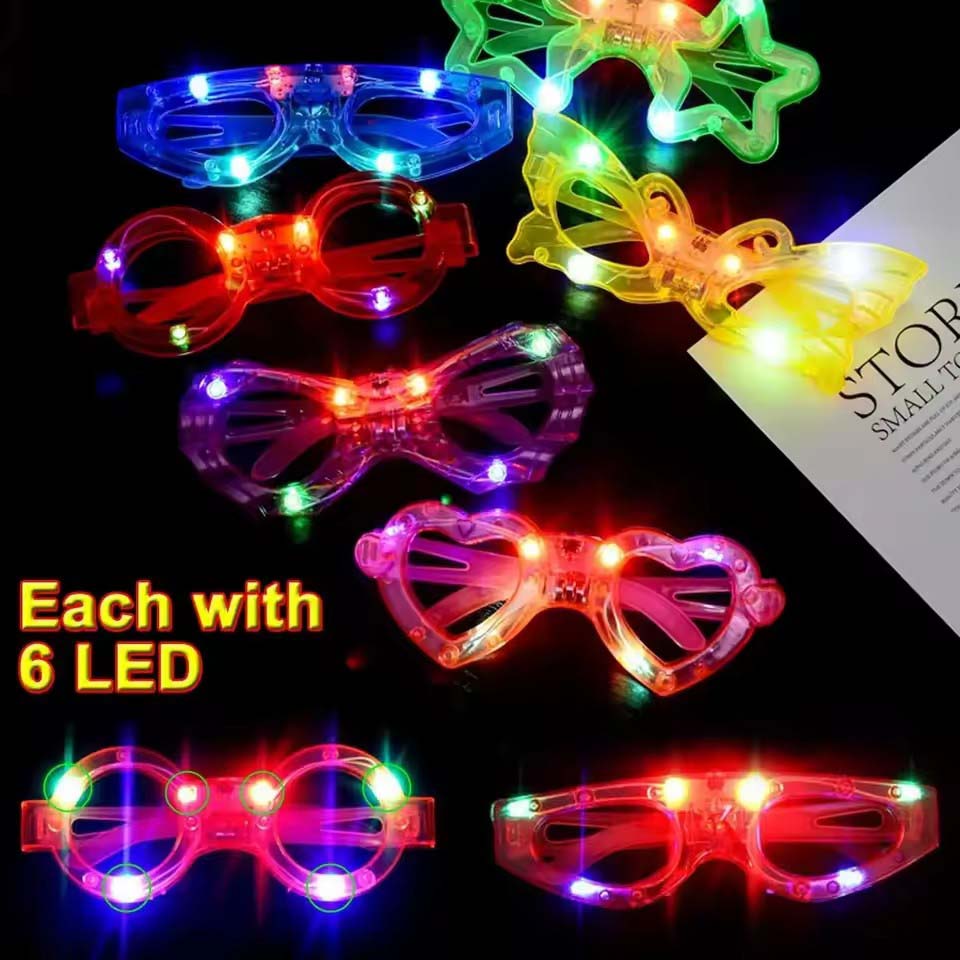 10/20/30/40/50 Pcs LED Light U - Glow In The Dark Party Glasses review and price