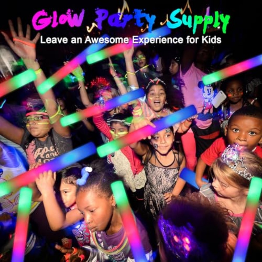 Pack Foam Glow Sticks, Bulk LE - Flashing Led Foam Sticks Party review and price