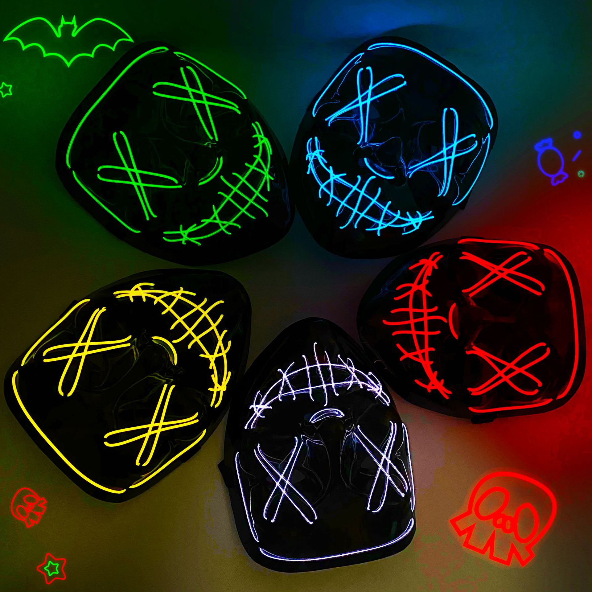 Led Mask Halloween Carnival Ch - Led Purge Mask Halloween review and price