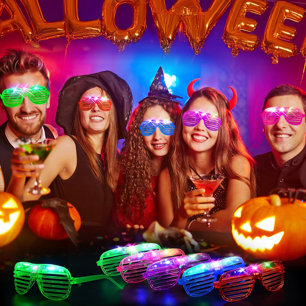 LED Glasses 6 Neon Colors Glow - Glow In The Dark Party Glasses review and price