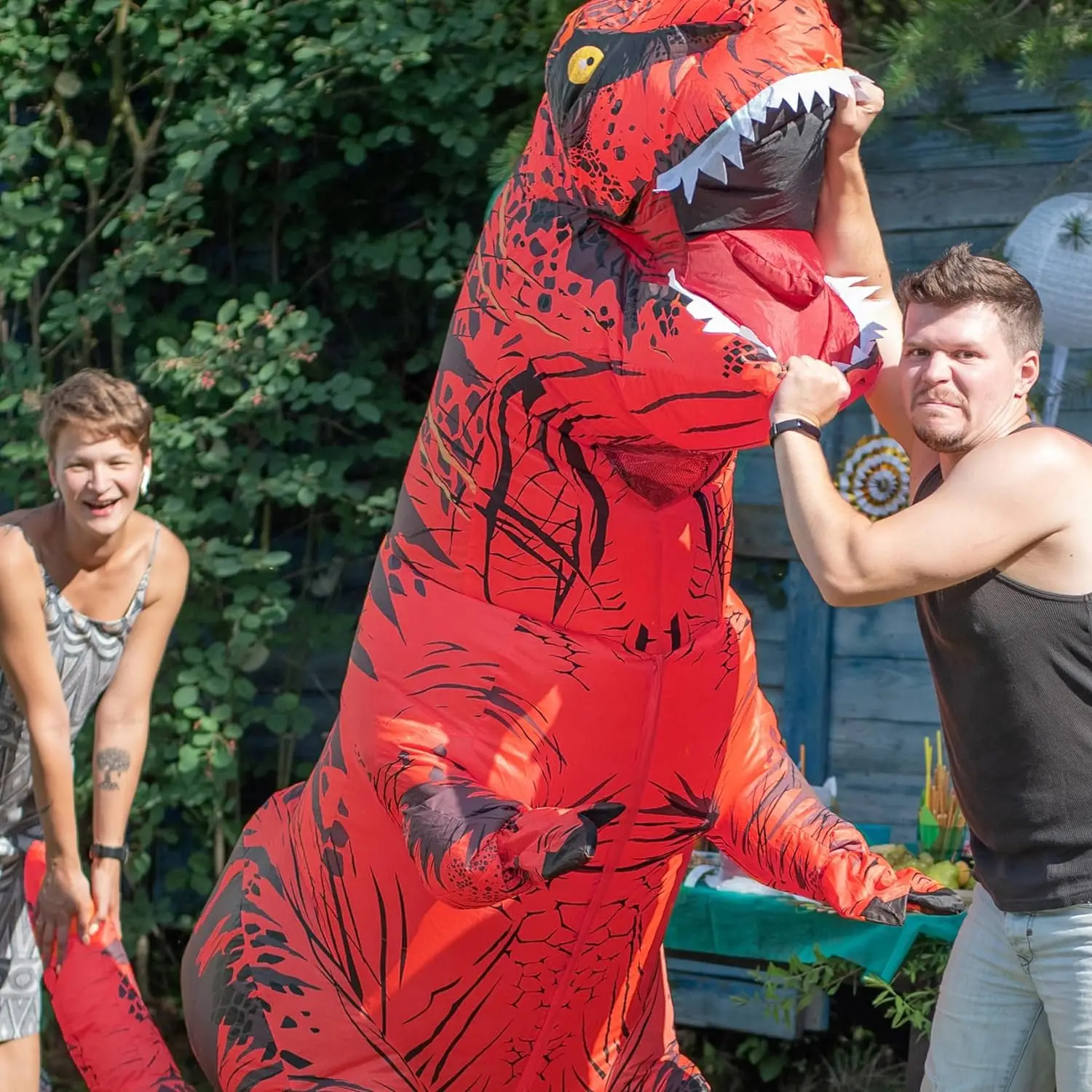 Tyrannosaurus Inflatable Dinos - Inflatable Dinosaur Costume Adult review and price