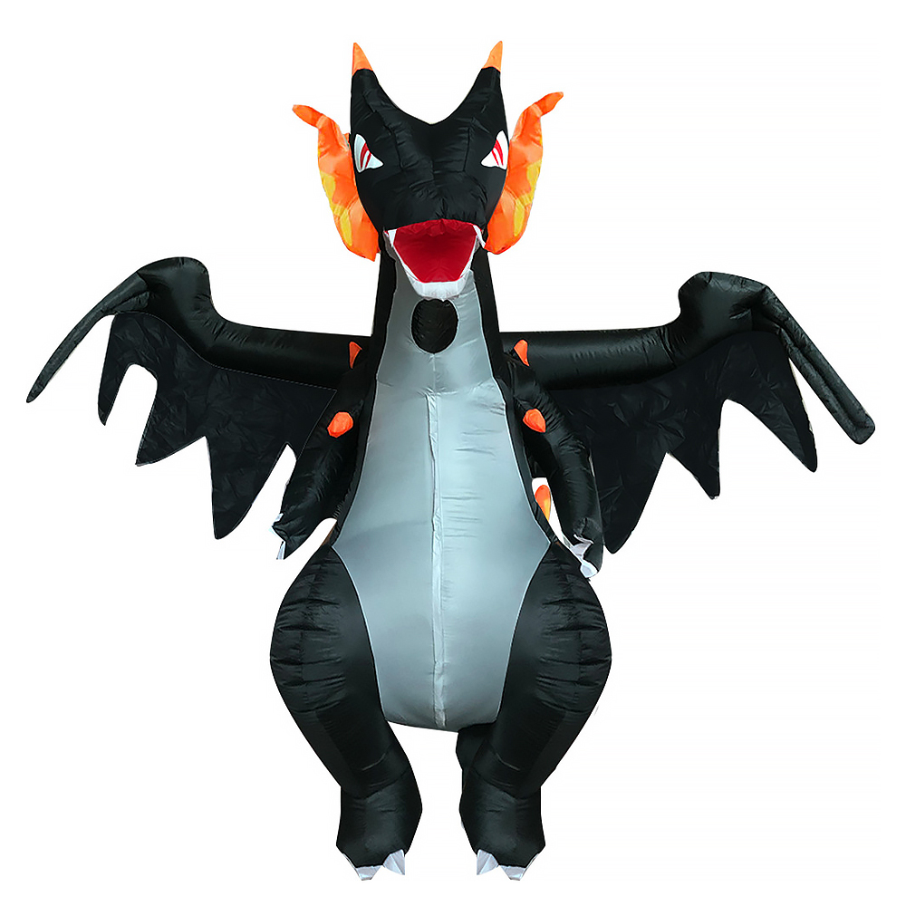 Adult Inflatable Black A fire- - Inflatable Dinosaur Costume Adult review and price