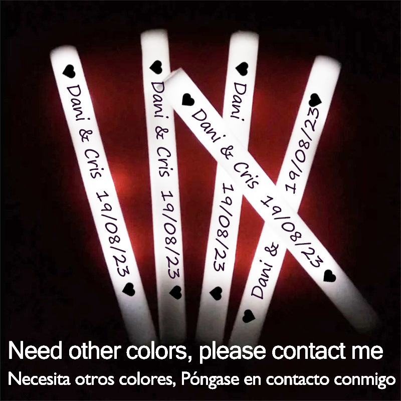 60/100/500Pcs LED Glow Sticks  - Flashing Led Foam Sticks Party review and price