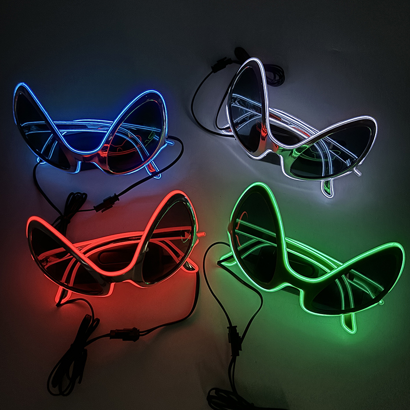Cool Light Up LED Alien Glasse - Glow In The Dark Party Glasses review and price