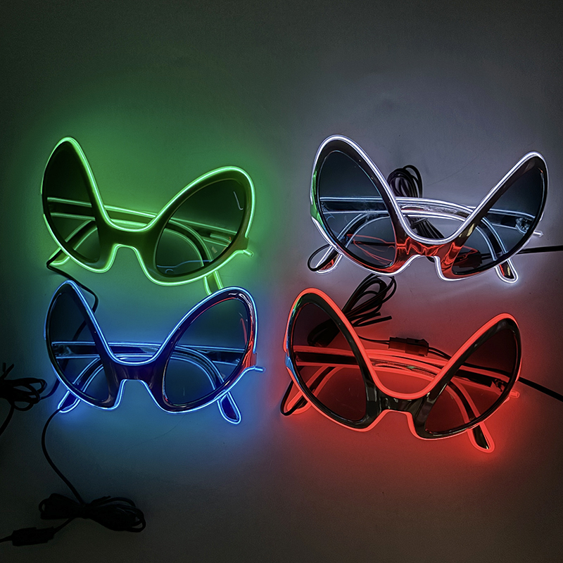 Cool Light Up LED Alien Glasse - Glow In The Dark Party Glasses review and price