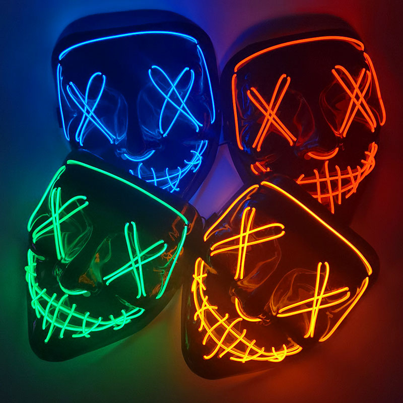 1P Scary Halloween Colplay Lig - Led Purge Mask Halloween review and price