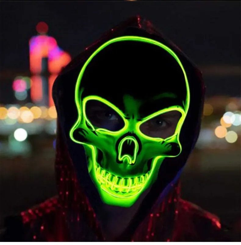 Neon Mask Led Light Up Party M - Led Purge Mask Halloween review and price