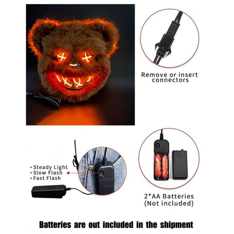 Bunny Mask Masquerade LED Rabb - Led Purge Mask Halloween review and price