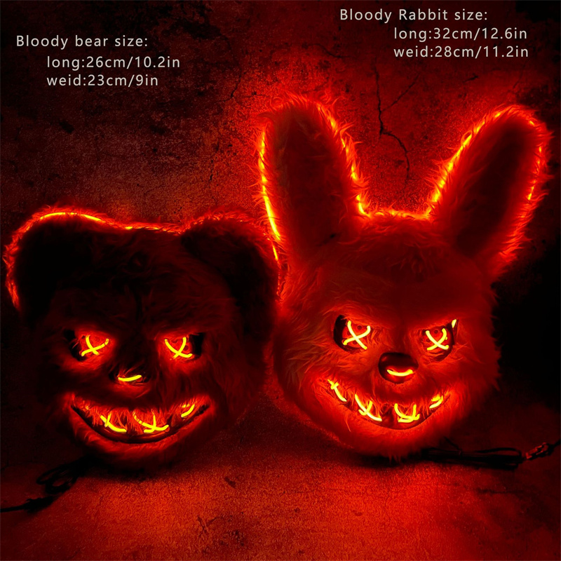 Bunny Mask Masquerade LED Rabb - Led Purge Mask Halloween review and price